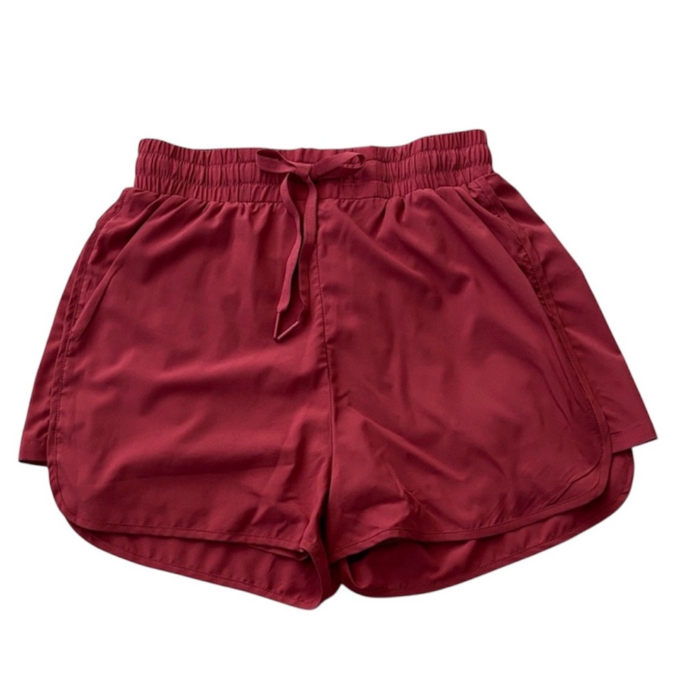 Buffbunny Brick Red Athletic Shorts With Pockets